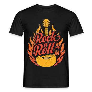 Rock and Roll - Men's T-Shirt - black - Front - AI Model Male 178 light (178cm)