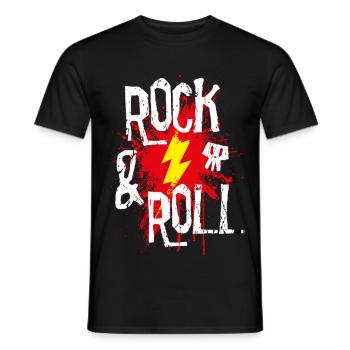 Rock 'n' Roll - Männer T-Shirt - Schwarz - Vorne - AI Model Male 178 light (178cm)