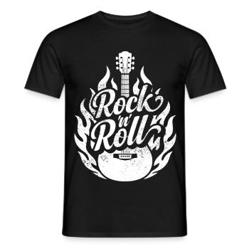 Rock 'n' Roll - Männer T-Shirt - Schwarz - Vorne - AI Model Male 178 light (178cm)
