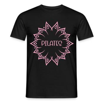 Pilates Flower - Men's T-Shirt - black - Front - AI Model Male 178 light (178cm)