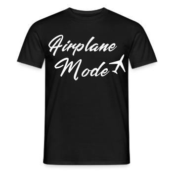 Airplane Mode On Do Not Disturb Aesthetic - Men's T-Shirt - black - Front - AI Model Male 178 light (178cm)