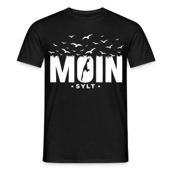 Moin Sylt Insel Nordsee Urlaub Shirt - Männer T-Shirt - Schwarz - Vorne - AI Model Male 178 light (178cm)