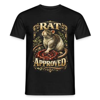 Rat de couleur Rat de couleur approuvé par les grands rats de maison - T-shirt homme - noir - Devant - AI Model Male 178 light (178cm)