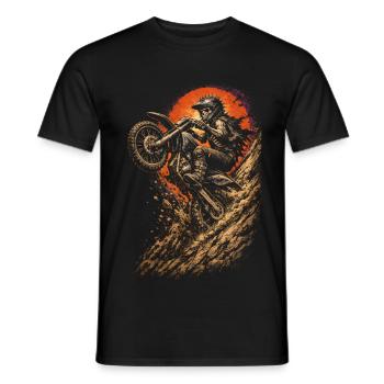 Dirtbike Dirt Bike Motocross - Men's T-Shirt - black - Front - AI Model Male 178 light (178cm)