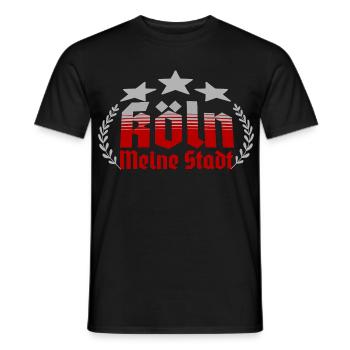 Cologne my city - Men's T-Shirt - black - Front - AI Model Male 178 light (178cm)
