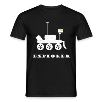 Expeditionrover Illustration Mars - Männer T-Shirt - Schwarz - Vorne - AI Model Male 178 light (178cm)