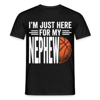 I'm Just Here For My Nephew Basketball - Men's T-Shirt - black - Front - AI Model Male 178 light (178cm)
