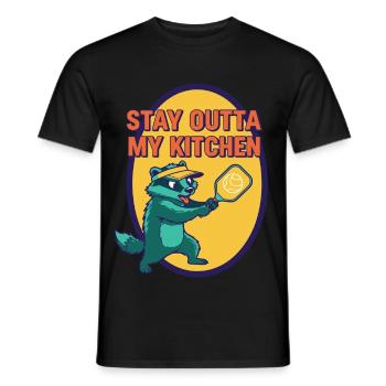 Pickleball-lustiger Spieler, bleib aus meiner Küche raus - Männer T-Shirt - Schwarz - Vorne - AI Model Male 178 light (178cm)