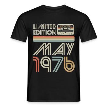 Best of May 1976 Kassette | Limited Edition - Männer T-Shirt - Schwarz - Vorne - AI Model Male 178 light (178cm)