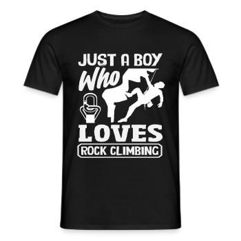 A boy who loves climbing children - Men's T-Shirt - black - Front - AI Model Male 178 light (178cm)