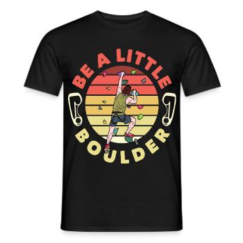 Be A Little Boulder Lustiges Bouldern - Men's T-Shirt - black - Front - AI Model Male 178 light (178cm)