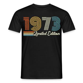 53rd birthday 1973 Born 1973 - Men's T-Shirt - black - Front - AI Model Male 178 light (178cm)