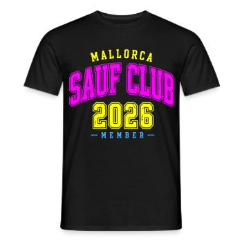 Malle 2026 Membre du Sauf Club Mallorca 2026 - T-shirt homme - noir - Devant - AI Model Male 178 light (178cm)