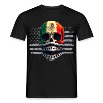 Fierté du Mexique & Maison Drapeau du Mexique - T-shirt homme - noir - Devant - AI Model Male 178 light (178cm)