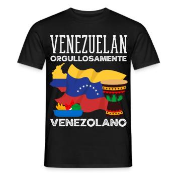 Venezuela Flagge Stolz & Heimat Venezuela - Männer T-Shirt - Schwarz - Vorne - AI Model Male 178 light (178cm)