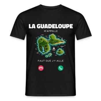 La Guadeloupe M’appelle Faut Que J’y Aille Humour - T-shirt homme - noir - Devant - AI Model Male 178 light (178cm)
