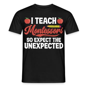  Montessori Worker Education Method Montessori - Men's T-Shirt - black - Front - AI Model Male 178 light (178cm)