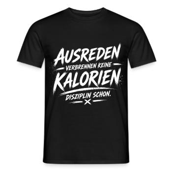 Les excuses ne brûlent pas de calories - T-shirt homme - noir - Devant - AI Model Male 178 light (178cm)