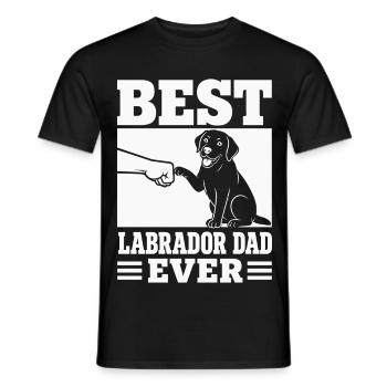 Best Labrador Dad Ever Shirt Funny Labrador Retrie - Männer T-Shirt - Schwarz - Vorne - AI Model Male 178 light (178cm)
