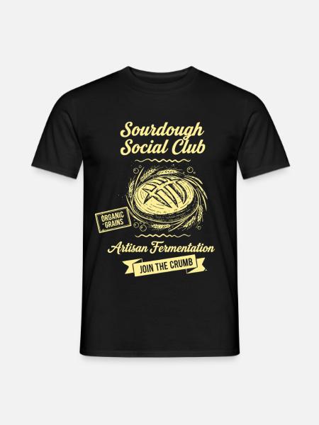 Sourdough Social Club Brotbacker Starter - Männer T-Shirt - Schwarz