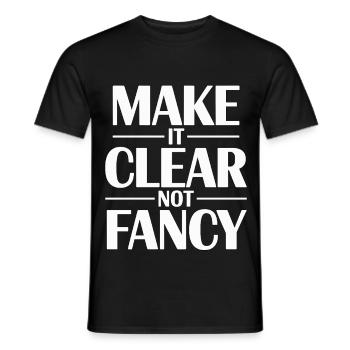 Designer Educator Make It Clear Visual Designer - Men's T-Shirt - black - Front - AI Model Male 178 light (178cm)
