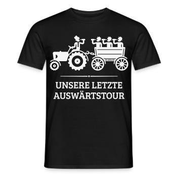 Unsere Letzte Auswärtstour Mit Trecker (JGA / W) - Männer T-Shirt - Schwarz - Vorne - AI Model Male 178 light (178cm)