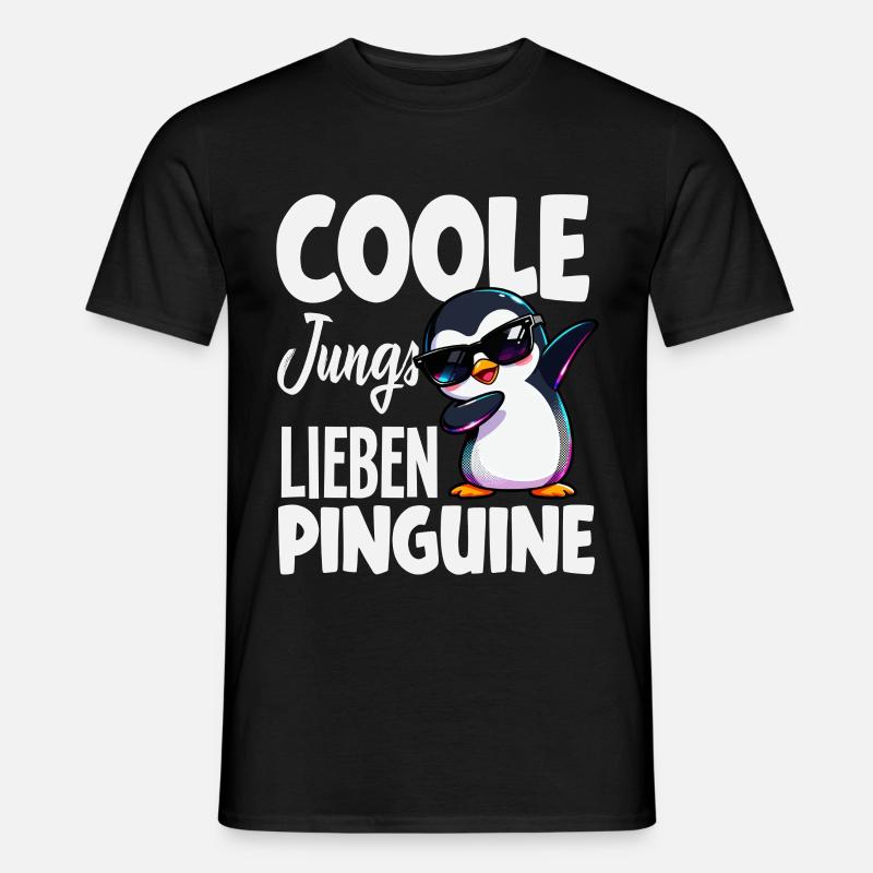 Coole Jungs lieben Pinguine Dabbing - Männer T-Shirt - Schwarz