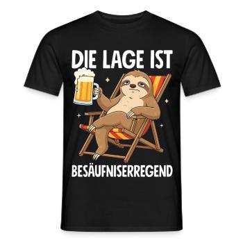 Die Lage Ist Besäufniserregend - Männer T-Shirt - Schwarz - Vorne - AI Model Male 178 light (178cm)