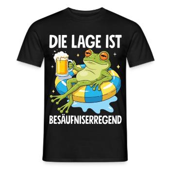 Die Lage Ist Besäufniserregend - Männer T-Shirt - Schwarz - Vorne - AI Model Male 178 light (178cm)