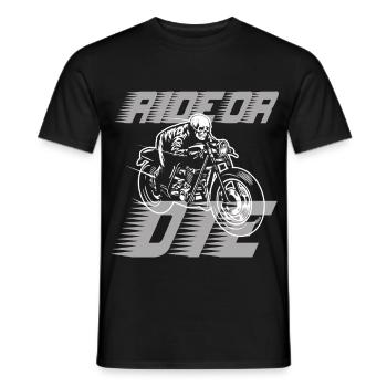Ride or Die Skeleton Biker Speed - Männer T-Shirt - Schwarz - Vorne - AI Model Male 178 light (178cm)