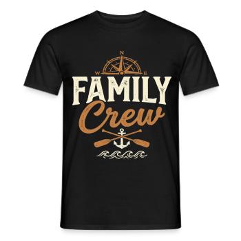 Family Crew Paddle Boat Family Holidays - Men's T-Shirt - black - Front - AI Model Male 178 light (178cm)