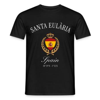 Santa Eulària Ibiza Spanien – Reise Souvenir - Männer T-Shirt - Schwarz - Vorne - AI Model Male 178 light (178cm)