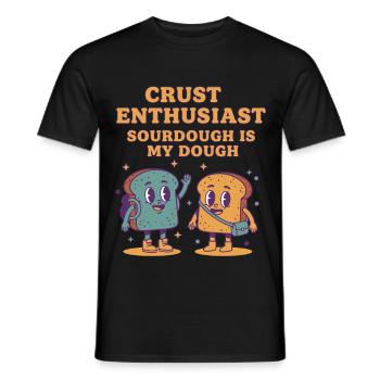 sourdough Baking Crust Enthusiast Sourdough - Men's T-Shirt - black - Front - AI Model Male 178 light (178cm)
