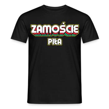 Zamość Piła. Name des Retro-Bezirks - Männer T-Shirt - Schwarz - Vorne - AI Model Male 178 light (178cm)