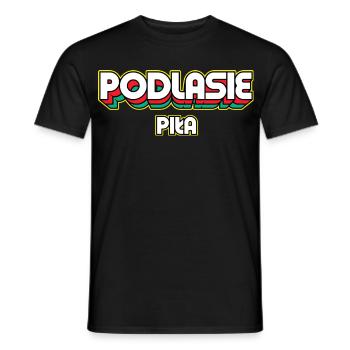 Podlasie Piła. Name des Retro-Bezirks - Männer T-Shirt - Schwarz - Vorne - AI Model Male 178 light (178cm)