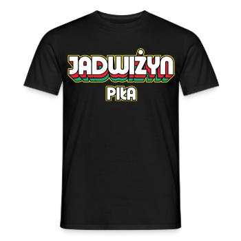 Jadwiżyn Piła. Name des Retro-Bezirks - Männer T-Shirt - Schwarz - Vorne - AI Model Male 178 light (178cm)