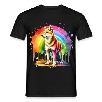 Australian Wild Dog Gift - Men's T-Shirt - black - Front - AI Model Male 178 light (178cm)