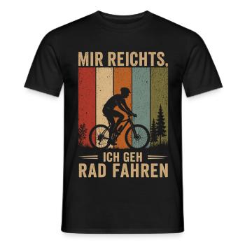 Mir reichts Ich geh Rad fahren Vintage Radfahrer - Männer T-Shirt - Schwarz - Vorne - AI Model Male 178 light (178cm)