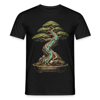 Bonsaï - T-shirt homme - noir - Devant - AI Model Male 178 light (178cm)