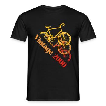 Vintage 2000 - Männer T-Shirt - Schwarz - Vorne - AI Model Male 178 light (178cm)