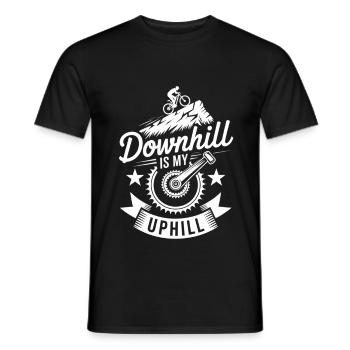 Mountainbike Downhill MTB Riding Radsport Action - Männer T-Shirt - Schwarz - Vorne - AI Model Male 178 light (178cm)