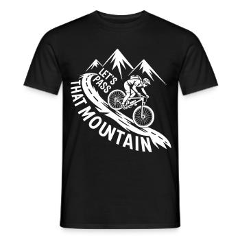 Mountainbike Downhill MTB Riding Radsport Action - Männer T-Shirt - Schwarz - Vorne - AI Model Male 178 light (178cm)