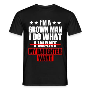 Stolzer Vater Der Tochter Der Coolste Vater - Männer T-Shirt - Schwarz - Vorne - AI Model Male 178 light (178cm)