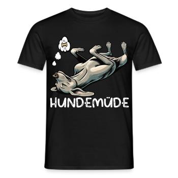 Hundemüde Weimaraner Weimaranerhalter Silbergeist - Männer T-Shirt - Schwarz - Vorne - AI Model Male 178 light (178cm)