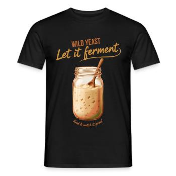 Sauerteigbrot Backen Lass es fermentieren. Ära - Männer T-Shirt - Schwarz - Vorne - AI Model Male 178 light (178cm)