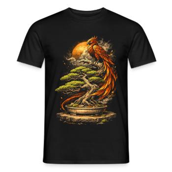 Bonsaibaum Mit Phönix - Männer T-Shirt - Schwarz - Vorne - AI Model Male 178 light (178cm)