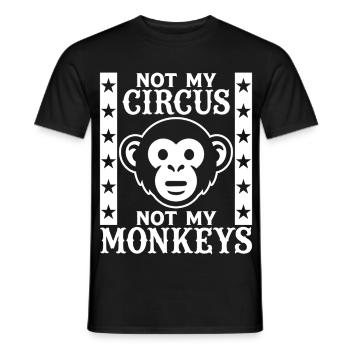 Nicht mein Zirkus, nicht meine Affen - Männer T-Shirt - Schwarz - Vorne - AI Model Male 178 light (178cm)