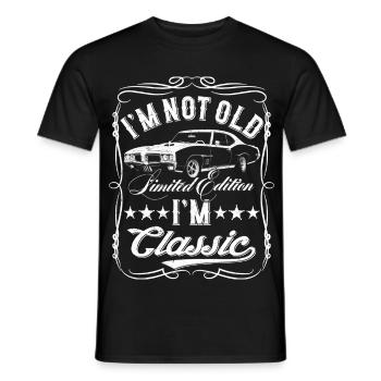 I'm Not Old I'm Classic Funny Car - Men's T-Shirt - black - Front - AI Model Male 178 light (178cm)