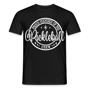 Proud Pickleball Crew Emblem Sport Geschenk - Männer T-Shirt - Schwarz - Vorne - AI Model Male 178 light (178cm)