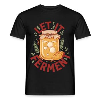 Levain Laissez fermenter le pain pâtisser - T-shirt homme - noir - Devant - AI Model Male 178 light (178cm)